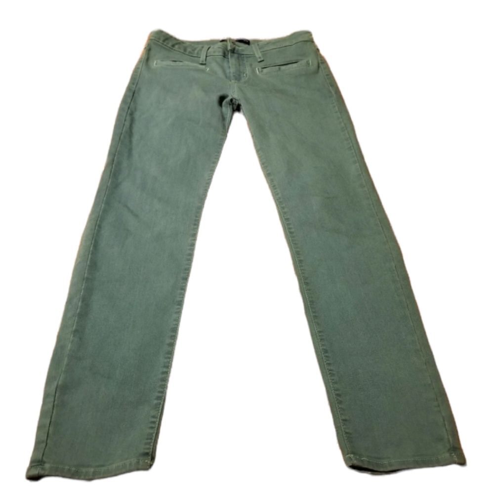 Just Black Jeans Womens Size 27 Petite Green Denim Stretch